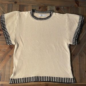 NWOT knit sweater with layered flutter sleeve